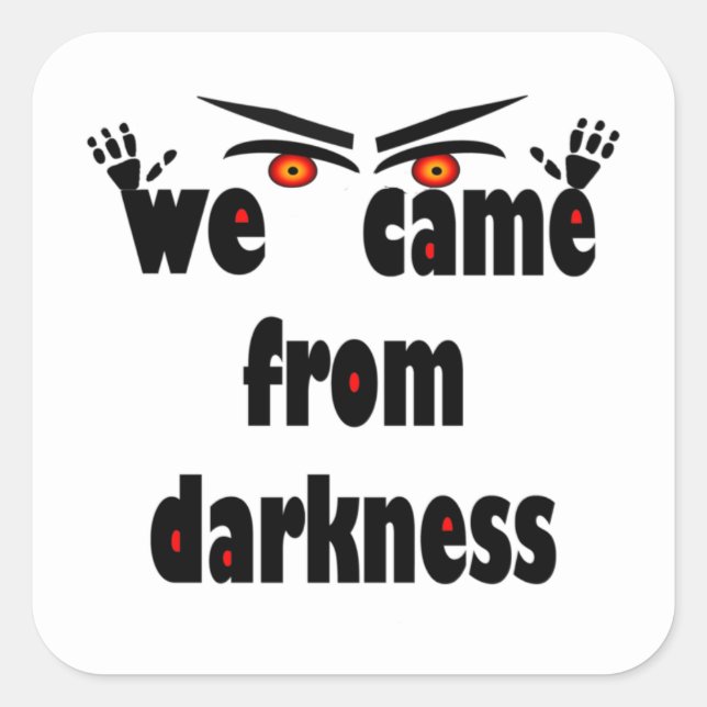 Sticker Carré Halloween éffrayante saison (Devant)