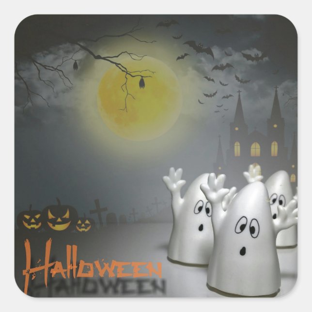 Sticker Carré Halloween Ghomajorité (Devant)