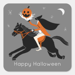 Sticker Carré Halloween Horseman