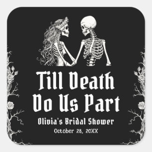 Sticker Carré Halloween Jusqu'à la mort Faisons-nous partie Fête