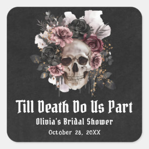 Sticker Carré Halloween Jusqu'à la mort Faisons-nous partie Fête