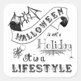 Sticker Carré Halloween Lifestyle Chalk Art