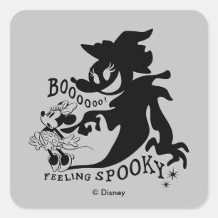 Sticker Carré Halloween Minnie - Hou ! Sentiment effrayant