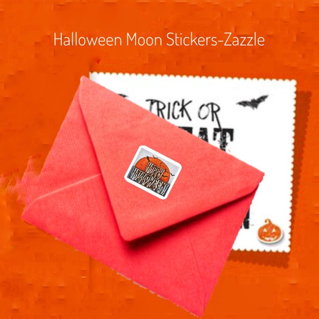 Sticker Carré Halloween Moon-PG (Créateur téléchargé)