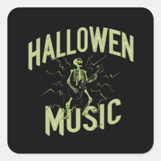 STICKER CARRÉ HALLOWEEN MUSIQUE