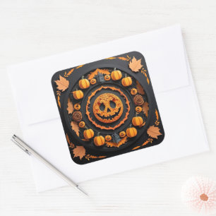 Sticker Carré Halloween Papercuat Mandala