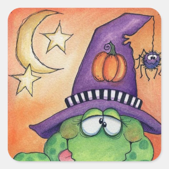 Sticker Carré Halloween Toad (Devant)