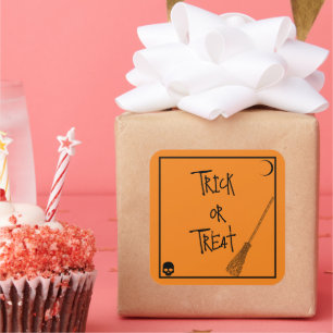 Sticker Carré Halloween Trick ou Treat