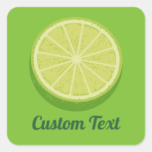 Sticker Carré Halte Lime