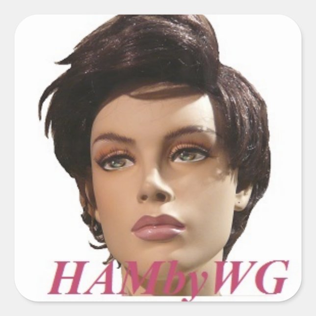 Sticker Carré HAMbyWG - Mannequin (Devant)