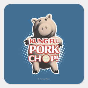 Sticker Carré Hammam : Kung Fu. Bouchon de porc