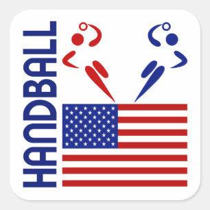 Sticker Carré Handball États-Unis