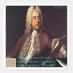 Sticker Carré Handel Rendre les gens meilleurs Citation Cadeaux