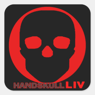 Sticker Carré HANDSKULL Liv - pegatina