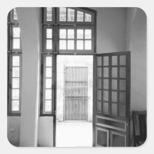 Sticker Carré Hanoi Viêt Nam, à l'intérieur de la prison d'Hanoi