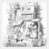 Hansel et Gretel rencontrent la sorcière