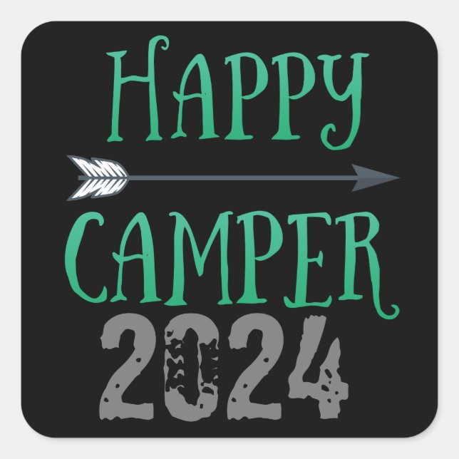 Sticker Carré Happy Camper (Devant)
