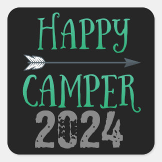Sticker Carré Happy Camper