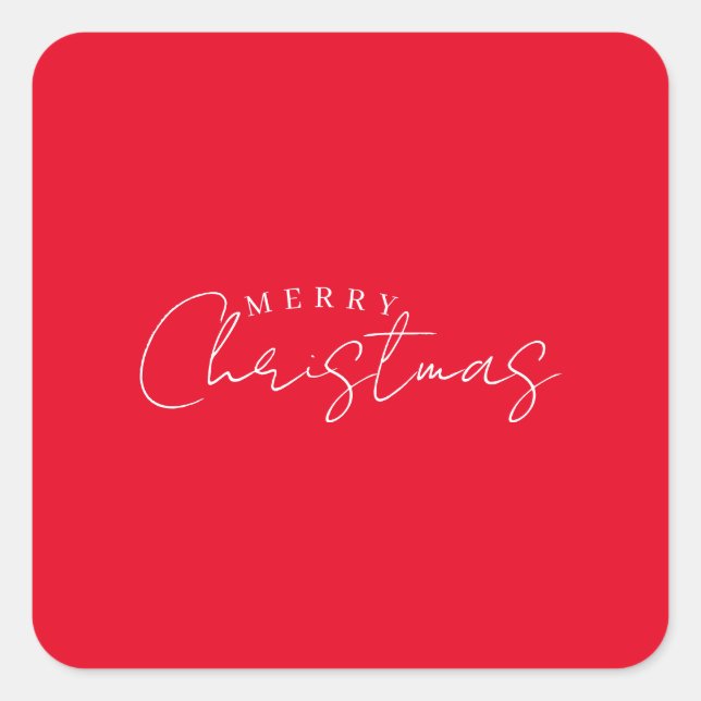 Sticker Carré Happy New Year Merry Christmas Holiday Season (Devant)