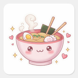 Sticker Carré Happy Ramen – Cute & Tasty Vibes!