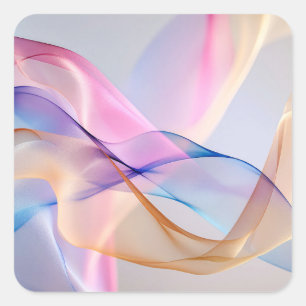 Sticker Carré Harmonie Fluide en Mouvement
