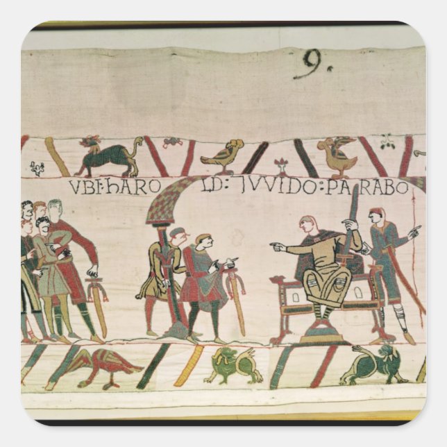 Sticker Carré Harold et Guy parlent ensemble (Devant)