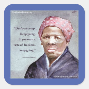 Sticker Carré Harriet Tubman & Citation