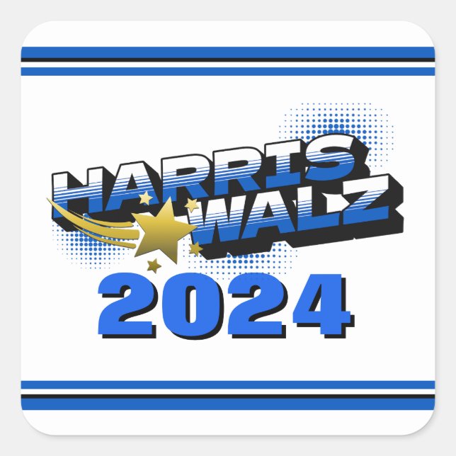 Sticker Carré Harris et Walz Gold Star (Devant)
