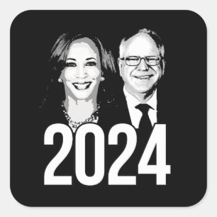 Sticker Carré Harris Walz 2024