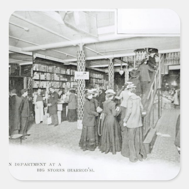 Sticker Carré Harrods Provision Department, c.1901 (Devant)