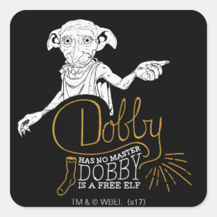 Sticker Carré Harry Potter  Dobby sans maître