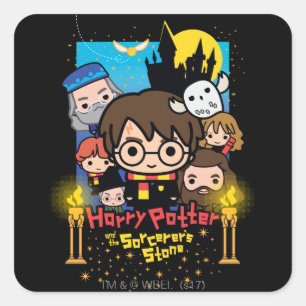 Sticker Carré Harry Potter et la Pierre du Sorcier