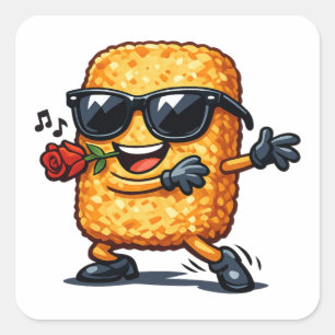 Sticker Carré Hash Brown Dansant