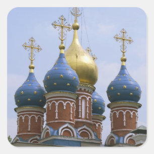 Sticker Carré Haut de l'Eglise orthodoxe russe en Russie