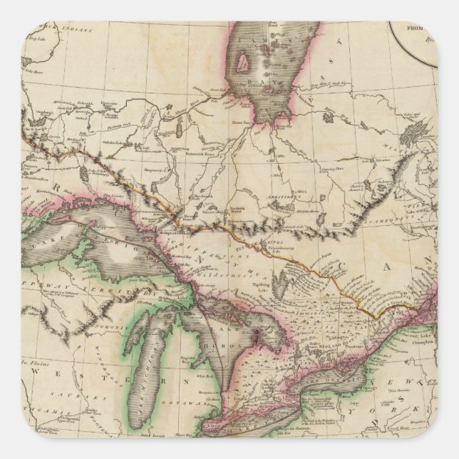 Sticker Carré Haut et Bas-Canada (Devant)