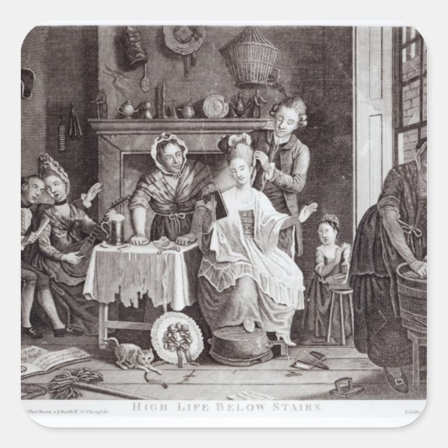 Sticker Carré Haute vie en dessous des escaliers (Devant)