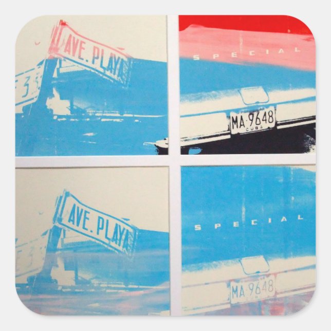 Sticker Carré Havane 5 (Devant)