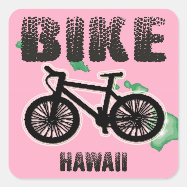 Sticker Carré hawaii (Devant)