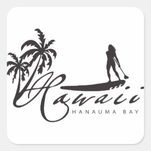 Sticker Carré Hawaii Monte La Pagaie