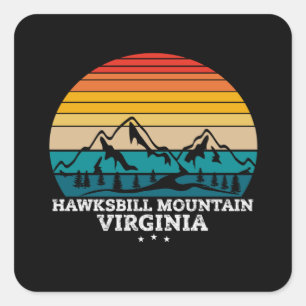 STICKER CARRÉ HAWKSBILL MONTAGNE VIRGINIE