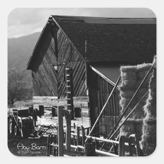 Sticker Carré Hay Barn (Devant)