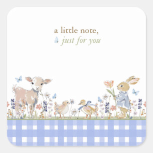 Sticker Carré Hearthlight Notes Printemps Douce Gingham Prairie