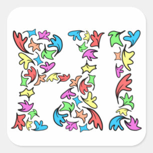 Sticker Carré Heartstopper feuille hi design très attrayant 