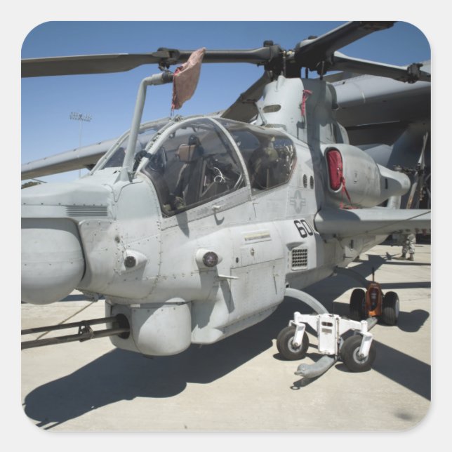 Sticker Carré Hélicoptère d'attaque AH-1Z Super Cobra (Devant)