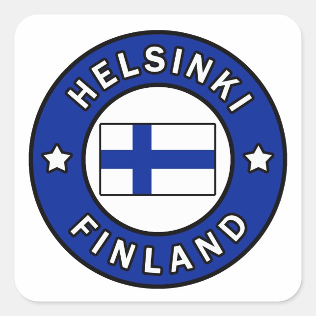 Sticker Carré Helsinki Finlande (Devant)