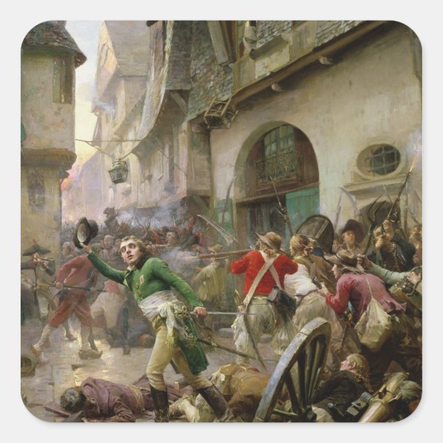 Sticker Carré Henri de La Rochejaquelein à la bataille de (Devant)