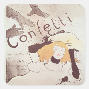 Sticker Carré Henri de Toulouse-Lautrec Confetti, 1893