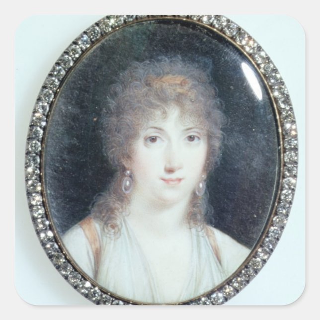 Sticker Carré Henriette Lucy Dillon (1770-1853) Marquise de la T (Devant)