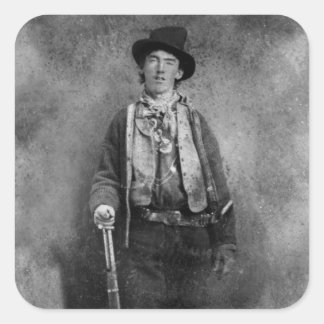 Sticker Carré Henry McCarty, Billy, l'hors-la-loi de l'Ancien Ou