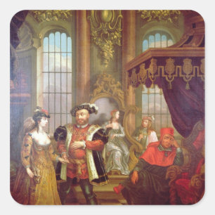 Sticker Carré Henry VIII Anne Boleyn de présentation à la cour